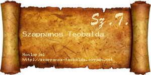 Szappanos Teobalda névjegykártya